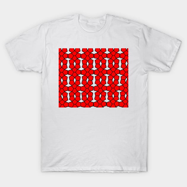 red and black shape pattern T-Shirt by Samuelproductions19